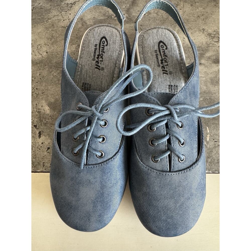 Comfort Well by Beacon Denim Slingback Sneakers Women’s8.5W Cottagecore Lace-Up‎
